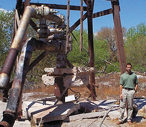 Timed photograph of a protruding well in Las Vegas, Nevada, 1997