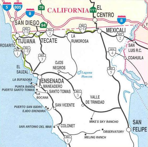 Geographical location of the Ojos Negros valley, Baja California, Mexico