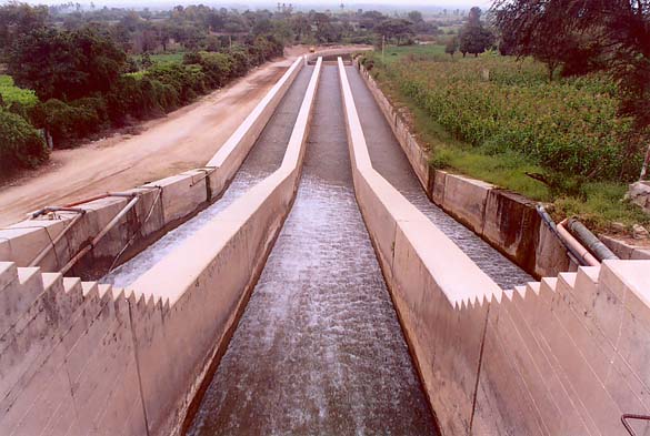 Chute at Taymi Canal, Lambayeque, Peru.