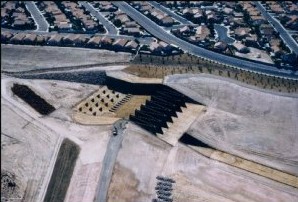 Lower Las Vegas Wash detention basin,<br>Las Vegas, Nevada 