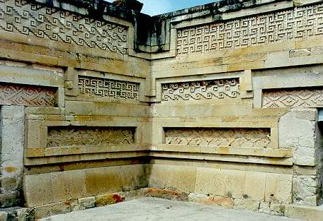 Detail of the remains of the great mixteca civilization 
at Mitla, Oaxaca, Southern Mexico. 