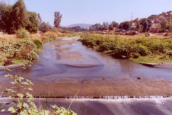 Ford on the Tecate river at Tecate,  Baja California, Mexico (km 8+000). 