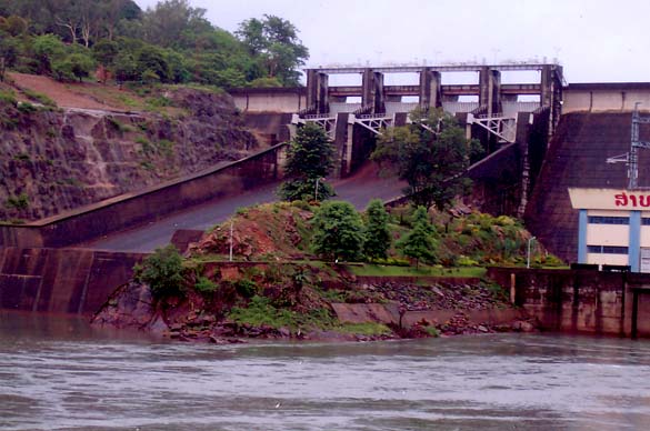 Emergency spillway in Nam Leuk Dam and River.