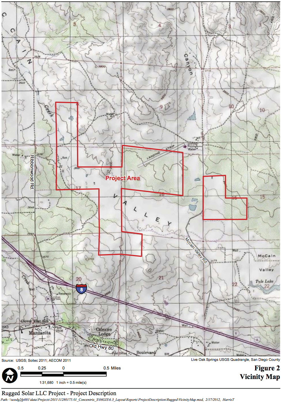 Location of Rugged Solar Farm