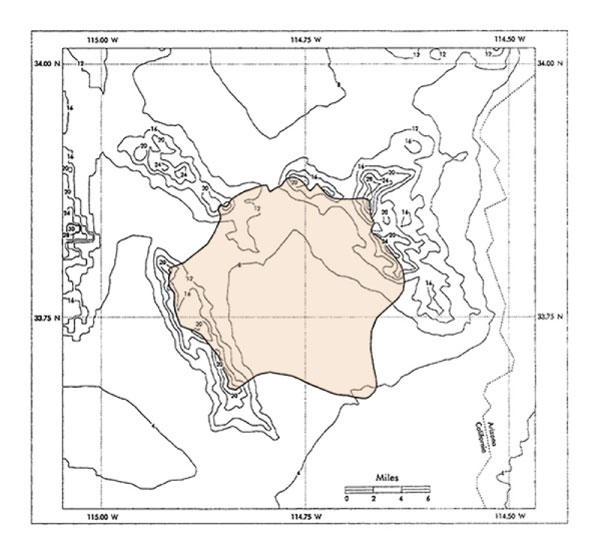 Drainage area of McCoy Wash, in Southeastern California 