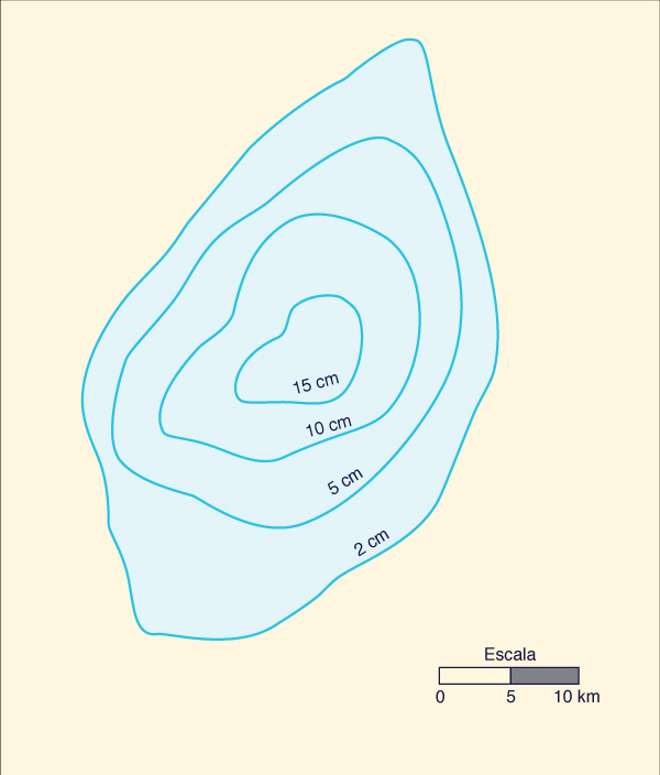 Isohyetal map for Problem 2-9