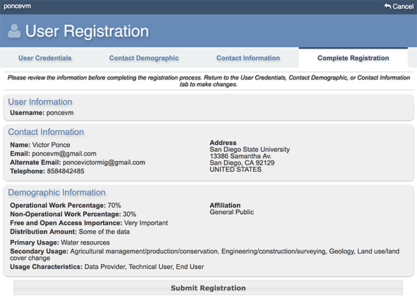 User registratio part 1