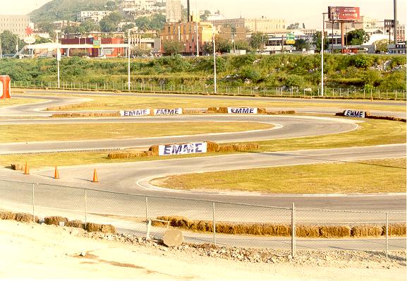 Go-cart track in the flood channel of Rio Santa Catarina