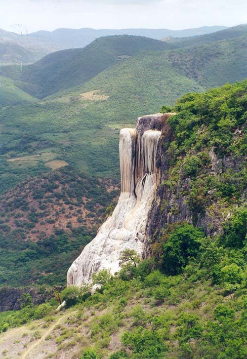 Spring saturated with calcium carbonate, Hierve el Agua, Oaxaca, Mexico