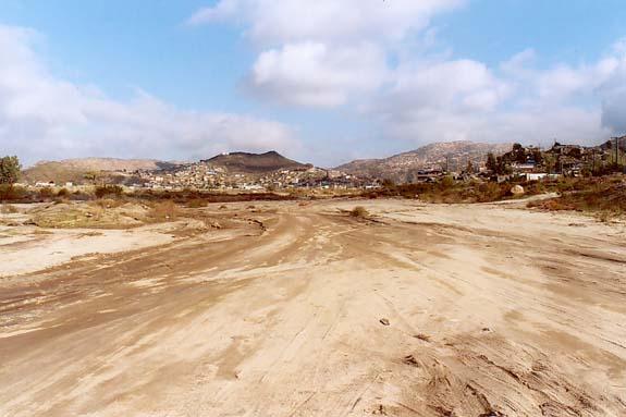 Upstream view of Tecate Creek at El Descanso