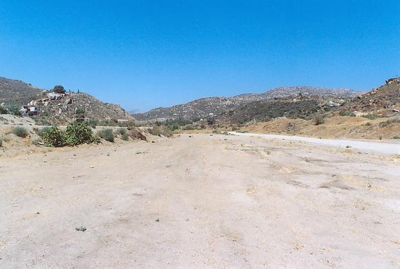 RP-2 site looking downstream. Note the considerable width of the natural channel