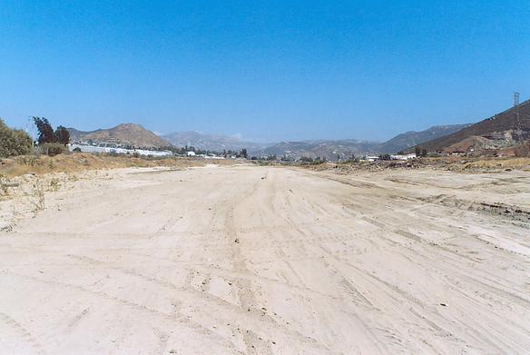 RP-5 site looking upstream. Note the considerable width of the natural channel