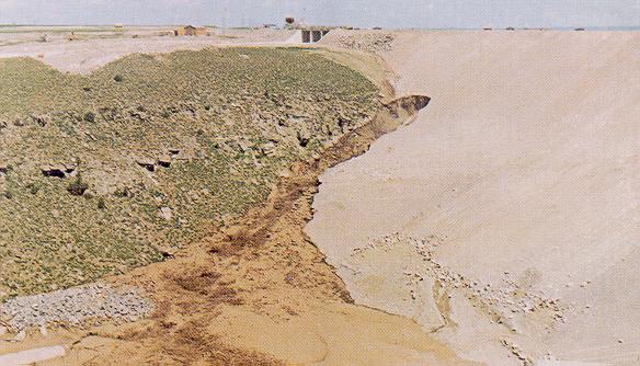 Dozers lost in hole. About 11.20 AM June 5, 1976.  